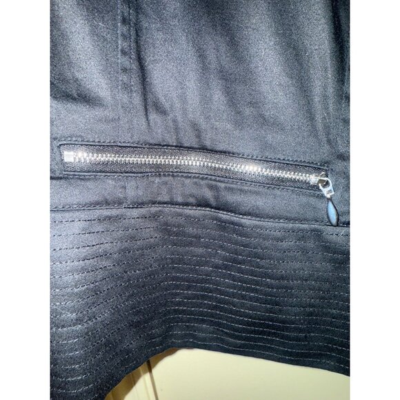 Plus Size Black Avenue Lightweight Jacket With Zip Pockets & Collar Made In Viet - Picture 3 of 4